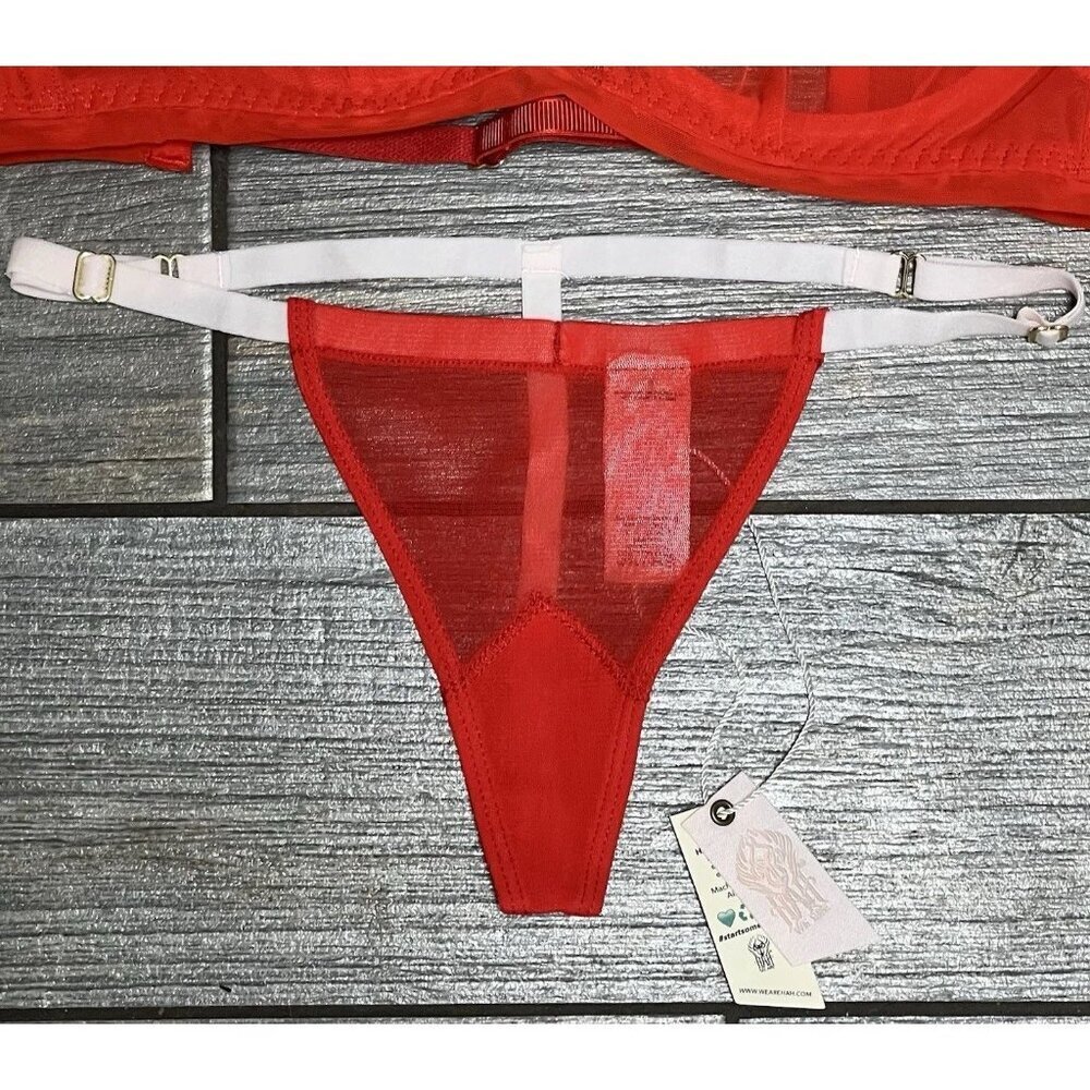 NWT We are HAH Free People Set Wired Bra Thong Panty 30-38C 30C 32C 34C 36C 38C - Picture 6 of 16